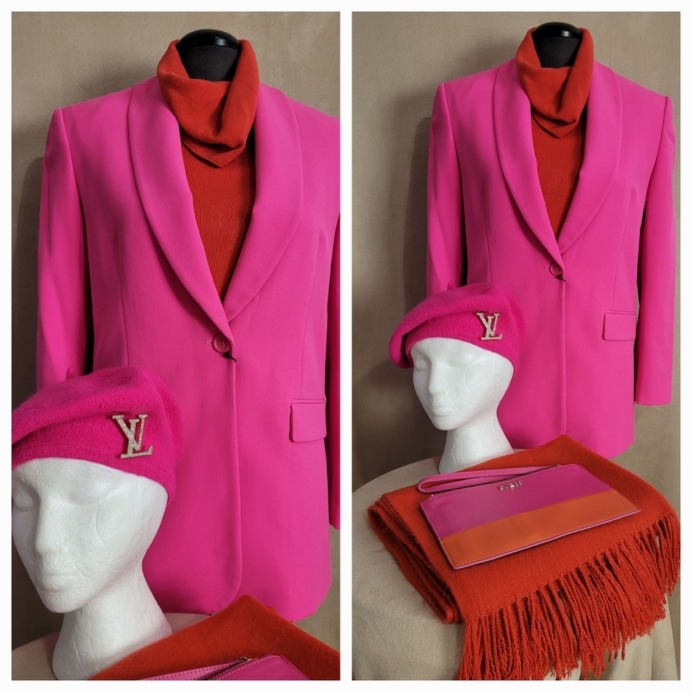 Zara Hot Pink Blazer - Barbiecore Statement Jacket - Picture 3 of 6